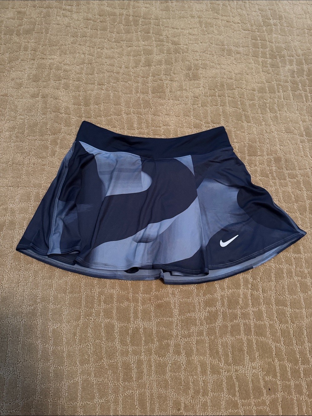 Nike Women's Navy & Light Blue Patterned Skater Skirt